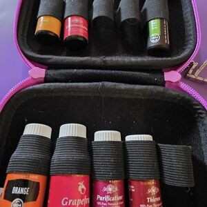Young Living Essential Oil Collection in Black and Pink Case